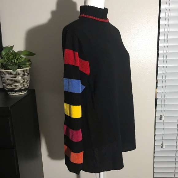 Sweaters - Colleen Conrad Black Turtleneck Knit Sweater